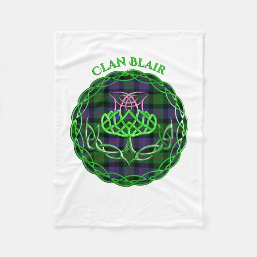 Couverture Polaire Blair Scottish Tartan Celtic Thistle (Devant)