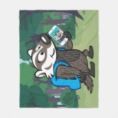 Couverture Polaire Blaireau Selfie de boomer du raton laveur | de (Devant)