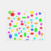 Couverture Polaire blanc à points de couleur (Devant (Horizontal))