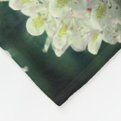 Couverture Polaire Blanc Azalea Fleur Abstrait Motif (Coin)