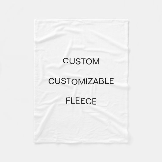 Couverture Polaire Blanc blanc de personnaliser personnalisable faite (Devant)