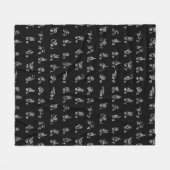 Couverture Polaire Blanc de //d'alphabet de langue des signes sur (Devant (Horizontal))