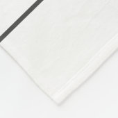 Couverture Polaire Blanc Élégant Unique Monogramme (Coin)