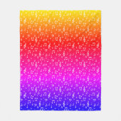Couverture Polaire blanc et arc-en-ciel Musical (Devant)