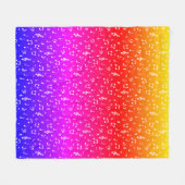 Couverture Polaire blanc et arc-en-ciel Musical (Devant (Horizontal))
