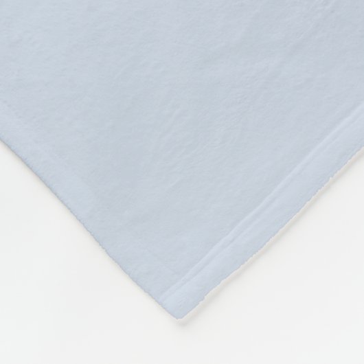 Couverture Polaire Blanc gris bleu Nom et monogramme (Coin)