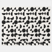 Couverture Polaire Blanc Moderne Elégant Tribal Géométrique (Devant (Horizontal))