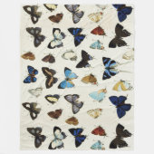 Couverture Polaire BLANC NOIR BUTTERFLIES BLEU Beauté Nature Lover (Devant)
