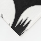 Couverture Polaire Blanc noir Feuilles floraux modernes soufflant (Coin)