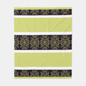 Couverture Polaire Blanc noir moderne et vert (Devant)