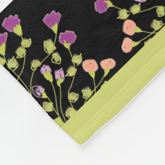 Couverture Polaire Blanc noir moderne et vert (Coin)