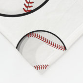 Couverture Polaire Blanc nommé fait sur commande de fan de base-ball (Coin)