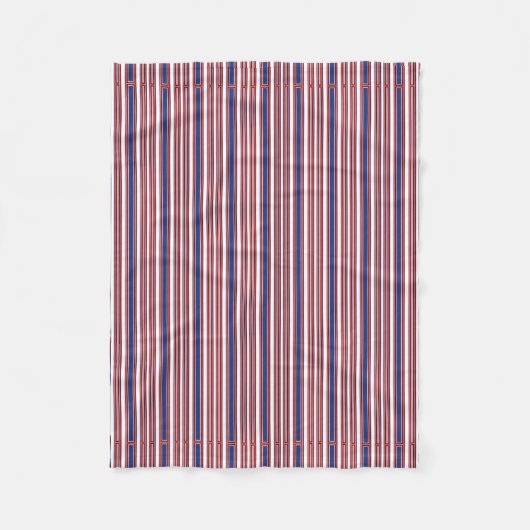 Couverture Polaire Blanc Rouge Et Bleu (Devant)