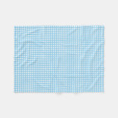 Couverture Polaire Blanc sur Bébé Bleu Petits Pois horizontaux (Devant (Horizontal))