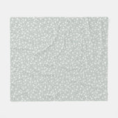 Couverture Polaire Blanc sur gris-vert | Motif d'étoiles d'impression (Devant (Horizontal))