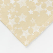 Couverture Polaire Blanc sur jaune | Motif d'étoiles d'impression Lin (Coin)