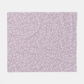 Couverture Polaire Blanc sur Mauve | Motif d'étoiles d'impression Lin (Devant (Horizontal))