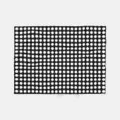 Couverture Polaire Blanc sur Noir Moyen Taille Pois horizontaux (Devant (Horizontal))