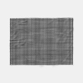 Couverture Polaire Blanc sur Noir Petite Taille Pois horizontaux (Devant (Horizontal))