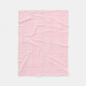 Couverture Polaire Blanc sur rose petite taille Pois horizontaux (Devant)