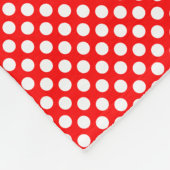Couverture Polaire Blanc sur rouge Pois de petite taille (Coin)