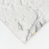 Couverture Polaire Blanc texturé personnalisé avec fleurs gris (Coin)