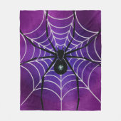 Couverture Polaire Blanche à lancer d'araignée violette (Devant)