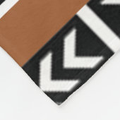 Couverture Polaire Blanche à lancer de toison avec Motif aztèque en o (Coin)