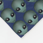 Couverture Polaire Blanche Alien Cute Alien Gris Art Fleece Blanket (Coin)