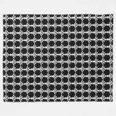 Couverture Polaire Blanche Art Déco Noir Et Blanc (Devant (Horizontal))