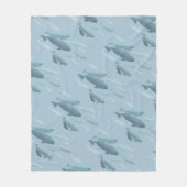Couverture Polaire Blanche baleine Beluga Art Fleece Blanches (Devant)