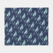 Couverture Polaire Blanche baleine Beluga Art Fleece Blanches (Devant (Horizontal))