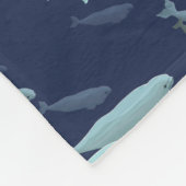 Couverture Polaire Blanche baleine Beluga Art Fleece Blanches (Coin)