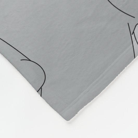 Couverture Polaire Blanche bébé de Milestone - Eléphant (Coin)