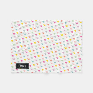 Couverture Polaire Blanche bébé Pastel F-15 Eagle Fighter Jet