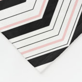 Couverture Polaire Blanche blanche noire et blanche Chevron polaire (Coin)