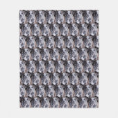 Couverture Polaire Blanche Bulldog Cute Bulldog Art Blanche polaire (Devant)