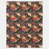 Couverture Polaire Blanche Chaleureuse À Thème Automne Citrouilles Ru (Devant)