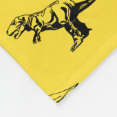 Couverture Polaire Blanche de dinosaures jaunes (Coin)