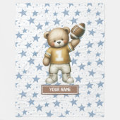 Couverture Polaire Blanche de football américaine personnalisée pour  (Devant)