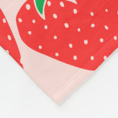 Couverture Polaire Blanche de fraises cuites (Coin)