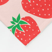 Couverture Polaire Blanche de fraises cuites (Coin)