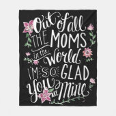 Couverture Polaire Blanche de jardin floral de Maman (Devant)