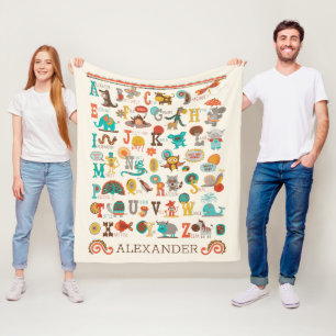 Couverture Polaire Blanche de la flotte animale ABC personnalisée