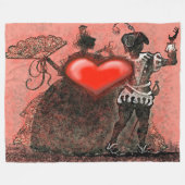 Couverture Polaire Blanche de la flotte de danse de Valentin (Devant (Horizontal))