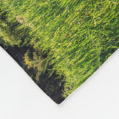 Couverture Polaire Blanche de lancer d'angle noir personnalisée (Coin)