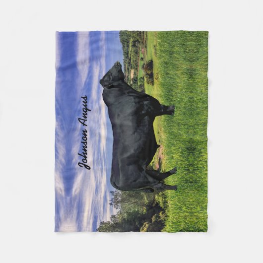 Couverture Polaire Blanche de lancer d'angle noir personnalisée (Devant)