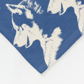 Couverture Polaire Blanche de levure Husky Sibérie Blanches de traîne (Coin)