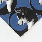 Couverture Polaire Blanche de levure Husky Sibérie Blanches de traîne (Coin)