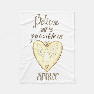 Couverture Polaire Blanche de prière de l'esprit